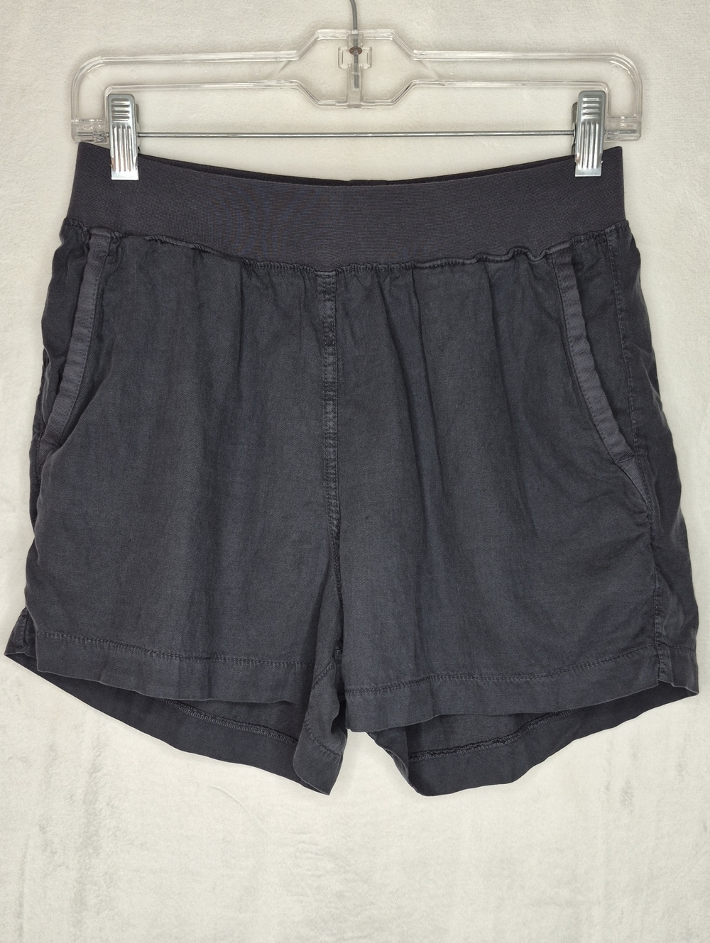 Faherty Women's High-Rise Gray Knit‎ Pull-On Casual Shorts - Size M
